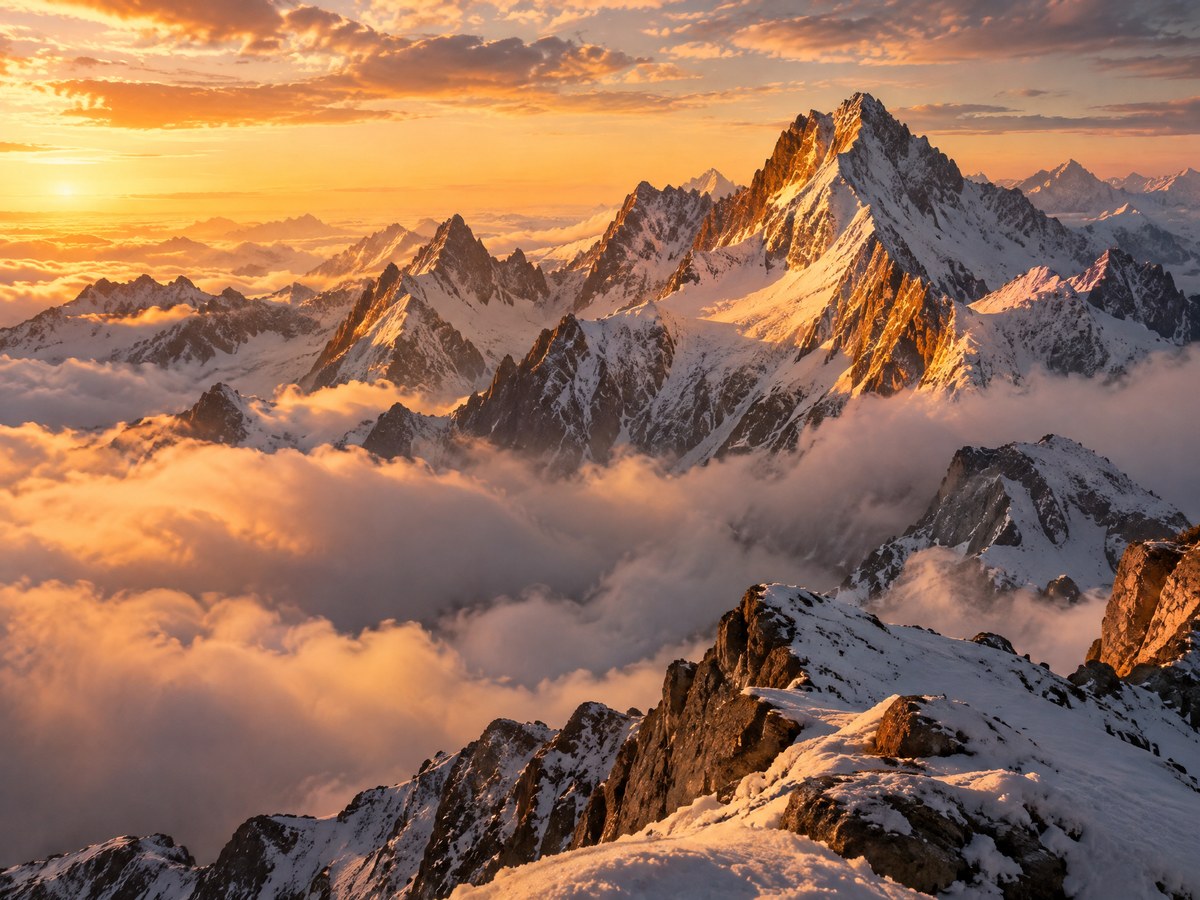 Picos Acima das Nuvens — Paisagem